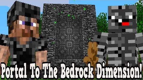 Minecraft How To Make A Portal To The Bedrock Dimension - Bedrock Dimension Showcase!!!