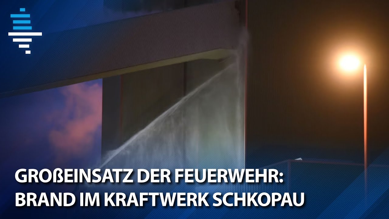 Großeinsatz der Feuerwehr: Brand im Kraftwerk Schkopau