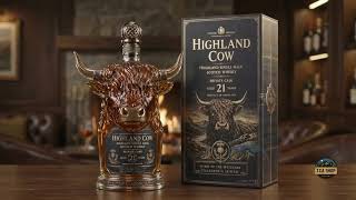 Highland Cow Private Cask 21 Years Cow Head Shaped Scotch Whisky Bottle | TXAShop