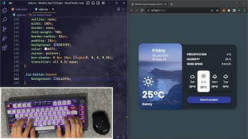 ASMR Programming - Minimal Weather App Ui Design - No Talking