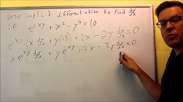 Implicit Differentiation Example 3: Working with e^u