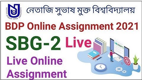 BDP SBG2 NSOU Assignment All Ans Live 2021