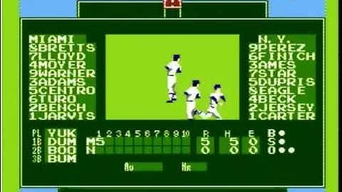 Bases Loaded (NES Intro and Gameplay Preview)