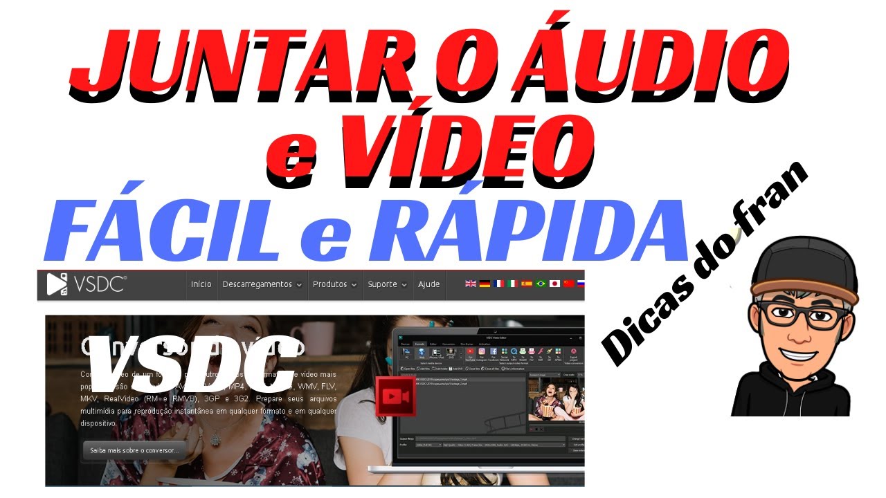 AUDIO e VIDEO COMO E JUNTAR O ÁUDIO e VÍDEO UNIR e CORTAR FÁCIL e