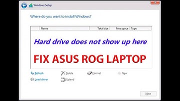 Fix ASUS ROG Hard Drive Partition not showing while installing Windows 10/11