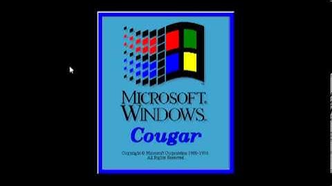 Microsoft Windows Cougar Version 3.2.028 (1993) Startup and Log On Logo with the Shutdown Marimba