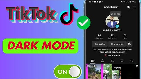 How to ENABLE Dark Mode on TikTok 2025,How To Dark Mode on TikTok,