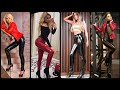 very impressive and gorgeous shiny tight leather pants outfits ideas for girls looking  gorgeous