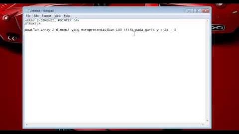 Implementasi penggunaan array 2 dimensi
