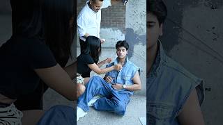 Male model poses for portfolio shoot denim wear