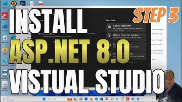 Step 3 ของการสร้าง API ด้วย ASP.NET เชื่อม SQL Server คือ การติดตั้ง ASP.NET 8.0 และ Visual Studio