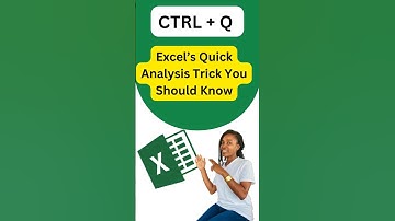 Ctrl+Q in excel : Quick Analysis Trick You Should Know #excel #exceltips #exceltricks #exceltutorial