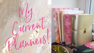 Plan with Me| My Current Planning System| Using 5 Planners| Erin Condren and Happy Planner Products!