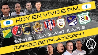 En Vivo Hoy  6 p.m. Sorteo Cuadranguales Torneo Betplay 20124-1 con  Milton Elías Infante Olago