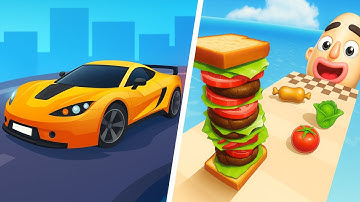 Racing master 3D vs Sandwich runner | Gameplay | Xate Gameplays 