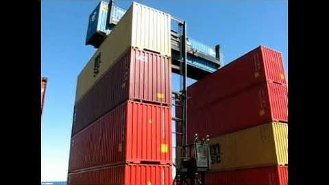 Linde Container Stacker Topples Over : Must See