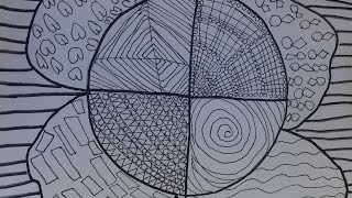 how to draw a adult coloring page/ zentangle