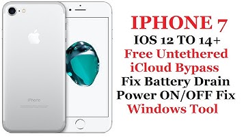 IPHONE 7 Free Untethered iCloud Bypass | Power ON OFF Fix | Fix Battery Drain | Windows Tool |