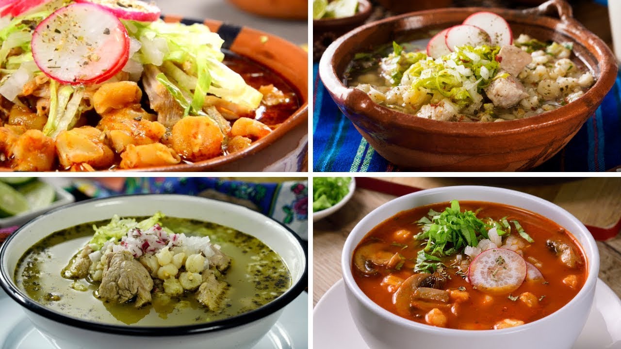 4 recetas de pozole - YouTube