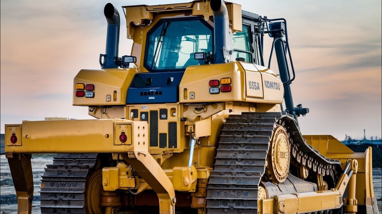 NEW KING: The Power of the Komatsu D575A Bulldozer in Showroom Yellow ...