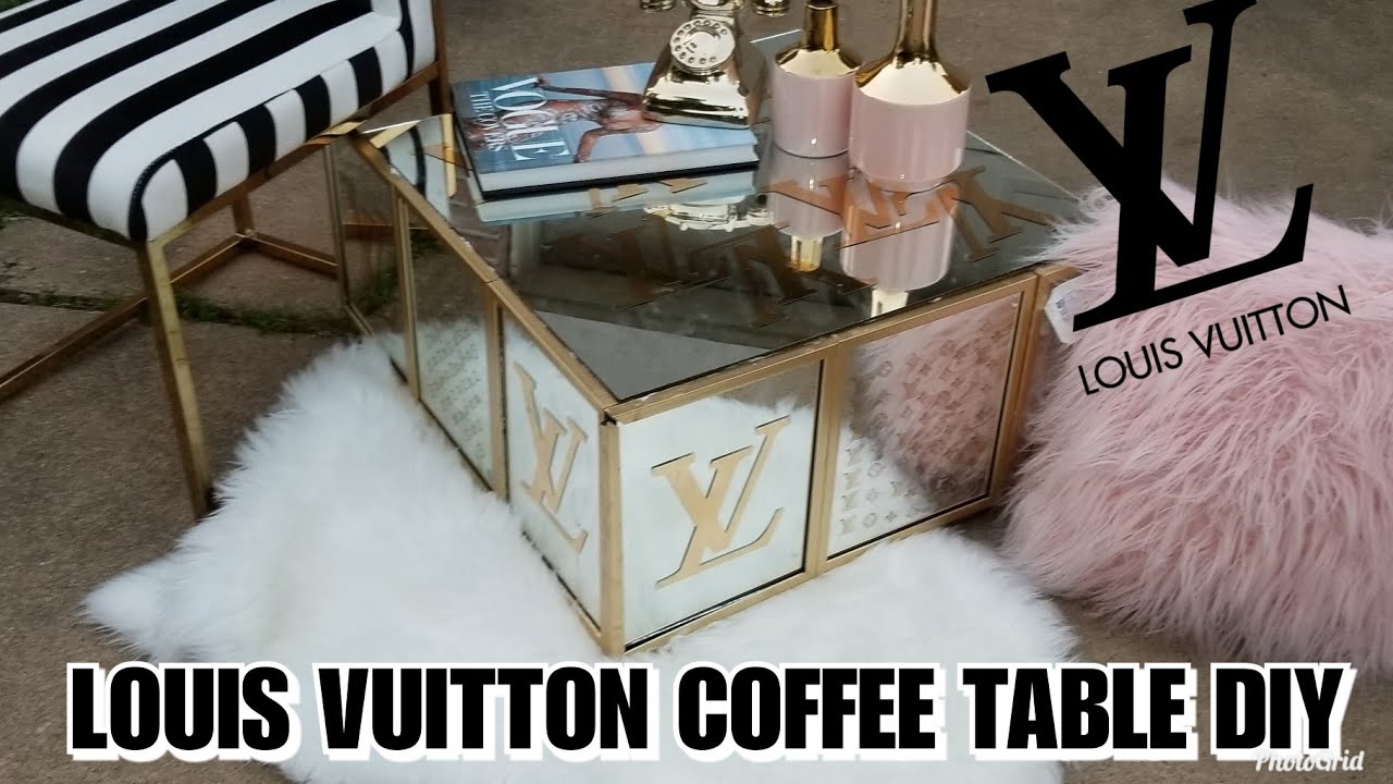 LOUIS VUITTON INSPIRED MIRRORED GLAM LUXURY COFFEE TABLE DIY