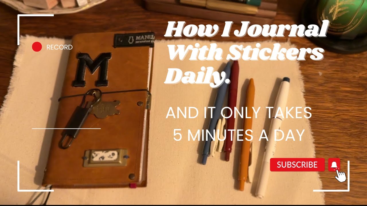 How I Journal With Stickers Daily in my Hobonichi Weeks | Traveler's Notebook | Journal With Me Ep03