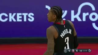 KPJ dishes the ball to Jalen Green for the easy bucket
