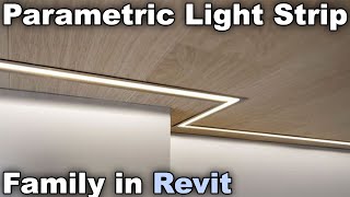 Ceiling Light Strip Family in Revit Tutorial