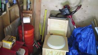 Off Grid Cabin - Composting sawdust toilet a brief overview of our composting toilet... http://humanurehandbook.com/index.html I was wrong about the indoor porta potty...
