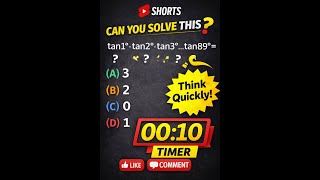 10 second Maths Challenge ⏱️ | Tricky Trigonometry #maths #Shorts