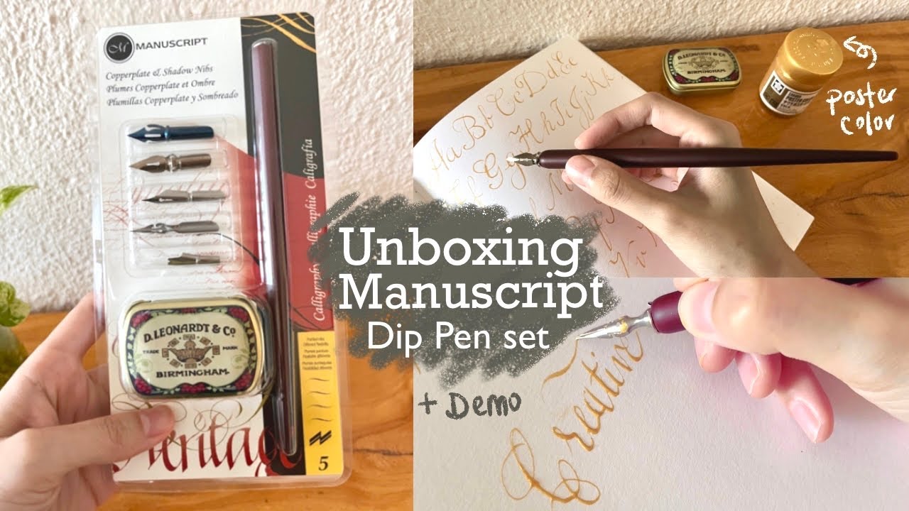 Unboxing Manuscript Leonardt Copperplate and Shadow Calligraphy