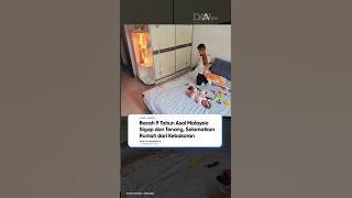 Bocah ini selamatkan rumah dari kebakaran😱😱😱