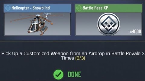Call Of Duty Mobile Pick up a Customized Weapon from an Airdrop in Battle Royale 3 Times Complete