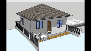STEP BY STEP BEST TUTORIAL 3D SKETCHUP for Beginners - 6m x 6m