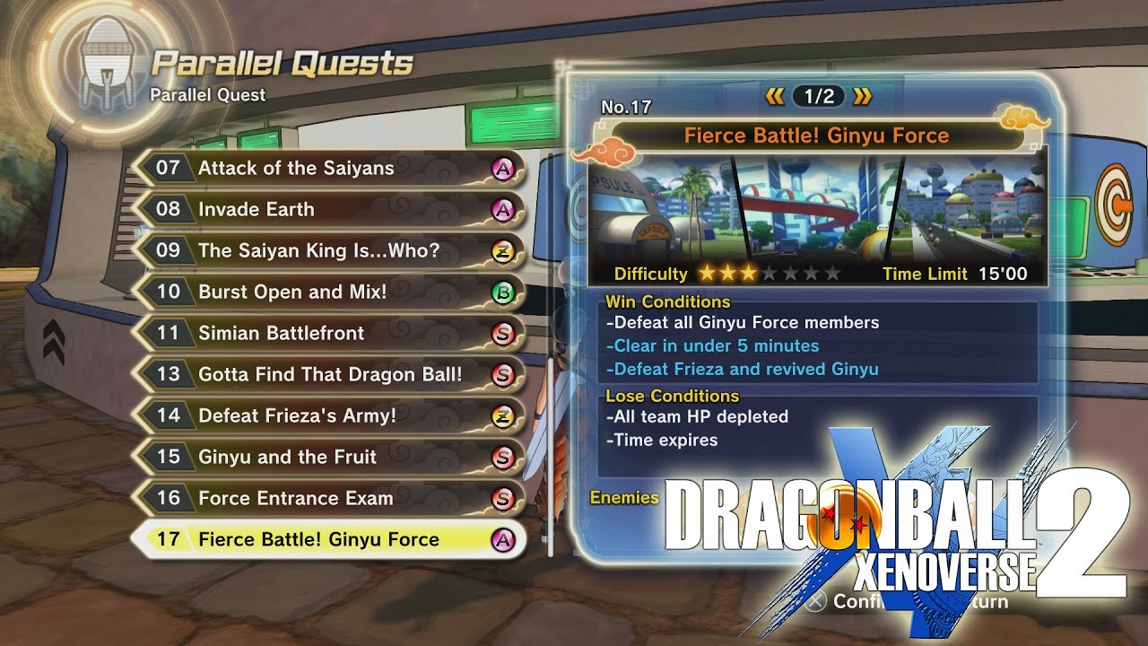 Dragon Ball Xenoverse 2 [BETA] : All Parallel Quests, Secret Win  Conditions, Skill/Item Drops & More 