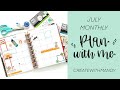 Plan with Me // July Monthly Spread // CreatewithMandy