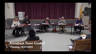 10-27-2025 Rhinebeck Town Board Meeting