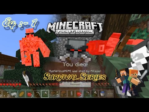 Survival Series Ep :- 1 | Minecraft PE | #gaming - YouTube
