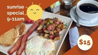 What's for breakfast, Pasadena? Sunrise special for 15.00 @plate38  M, W, Th, F 9-11am