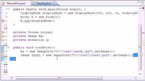 Java Game Development - 11 -  Loading Pictures for the Movie