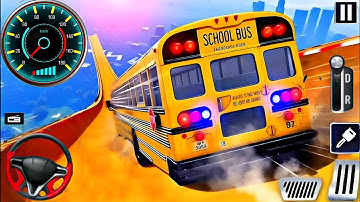 Crazy Bus Mega Ramp Impossible Racing - Bus Stunt Driving Master 3D -Android Gameplay.#gta
