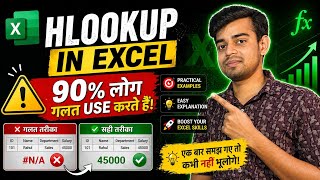 How to use HLOOKUP function in Excel. | Excel में hlookup function कैसे use करें।
