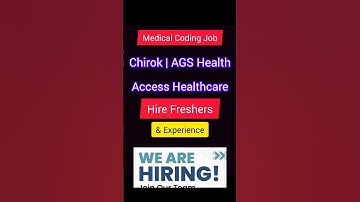 Chirok | AGS Health | Access Healthcare Hire Freshers & Experience Medical Coder  Medical Coding Job