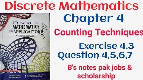 Discrete mathematics by Dr. Abdur Rehman|chapter 4 counting techniques exercise 4.3 question 4,5,6,7