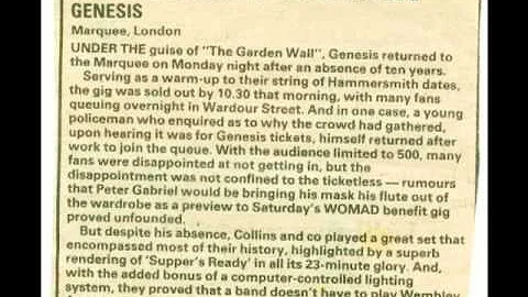 Genesis Live in Marquee Club 1982 The Lamb Lies down.../Watcher of the Skies