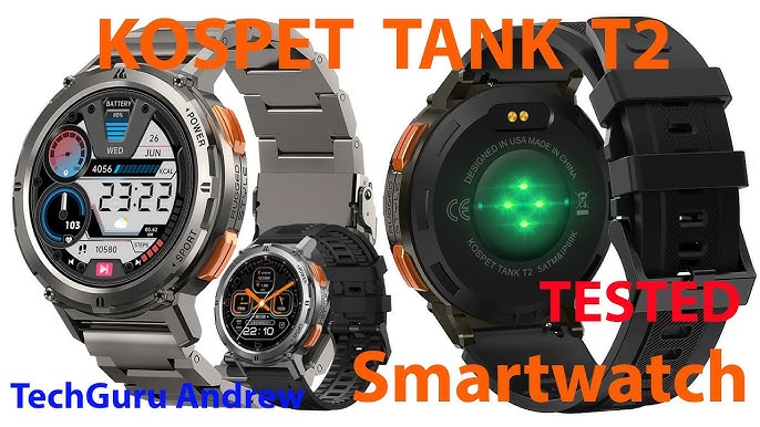 Kospet Tank T2 Special Edition Smart Watch Black Metal Case With Stainless  Steel Strap & Extra Silicon Strap
