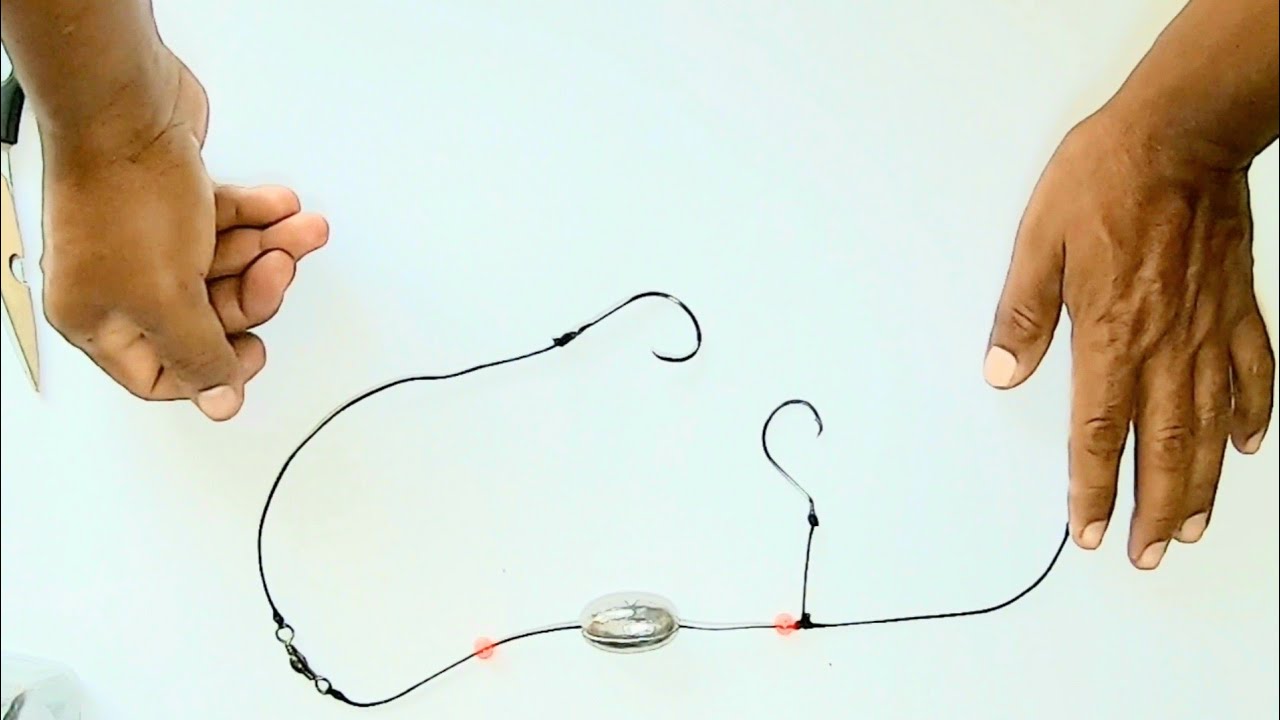 APAREJO DE PESCA DE 2 ANZUELOS CON PLOMADA DESLIZANTE / FISHING RIG