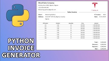 Python Modern Invoice Generator usig pyside6 and reportlab