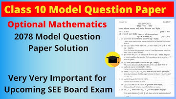 Class 10 SEE 2079 Optional Math Question paper complete Solution | SEE 2079 Board Question paper |
