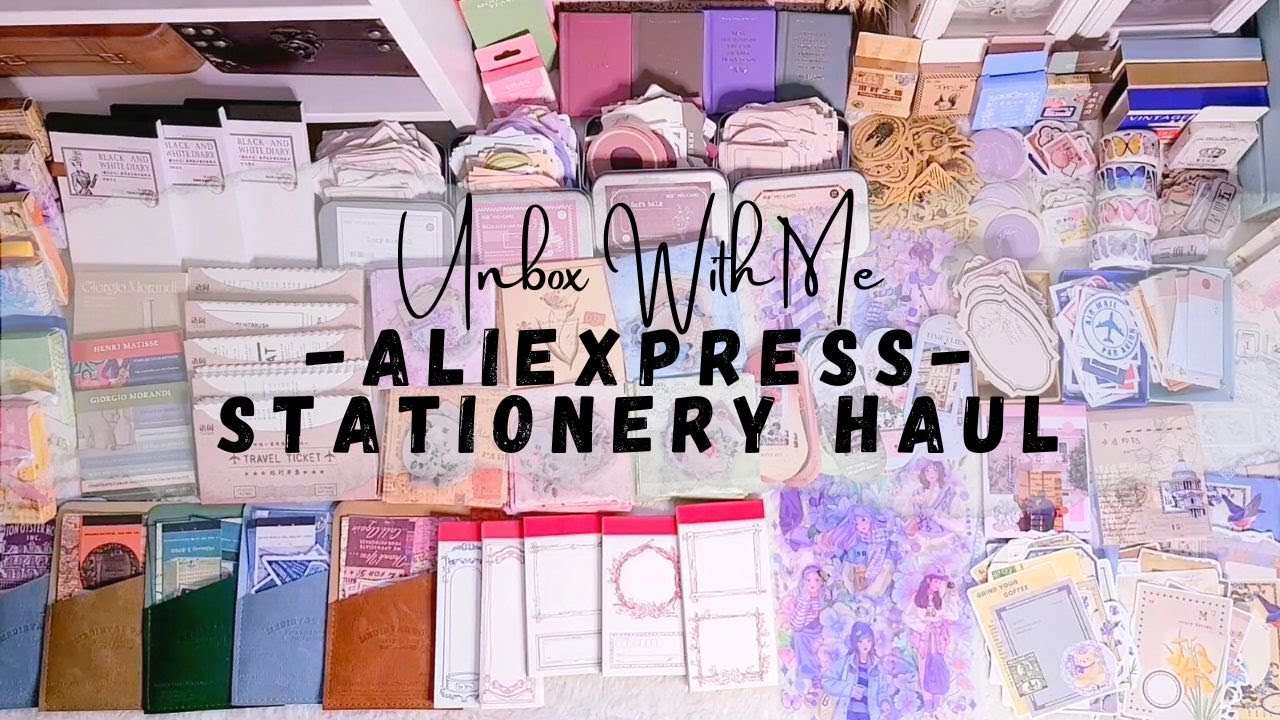 ASMR Unboxing | Huge AliExpress Stationery Haul Part 3